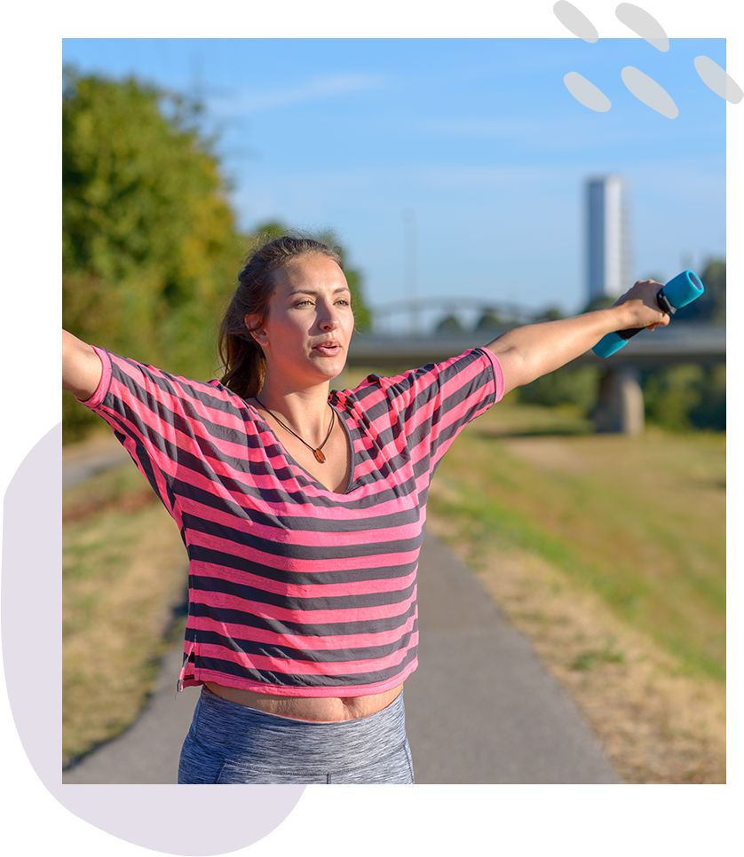 woman being active outside